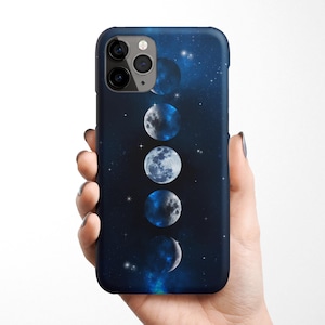 Celestial Moon Night Sky Phone Case iPhone 16e 16 15 14 13, 12 11 Samsung Galaxy S25 S24 S23 S22, S21, S20, Note 20 Ultra gift idea