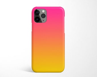 Ombre telefoonhoesje iPhone 17e 17 16e 16 15 14 13 12 11 Samsung Galaxy S26 S25 S24 S23 S22 S21 S20 Note 20 Ultra roze, oranje, kleur cadeau-idee