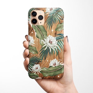 Tropical Flowers Floral Phone Case for iPhone 16e 16 15 14 13, 12, 11, XR Samsung Galaxy S25 S24 S23 S22 Ultra, S21 Plus, S20 gift idea