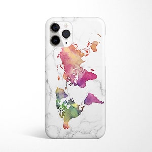 Étui pour téléphone Wold Map disponible pour iPhone 16 15 14 13 12 Mini, 11 Pro, Samsung Galaxy S25 S24 S23 S22 Ultra, S21, S20, Note 20 Ultra, voyage