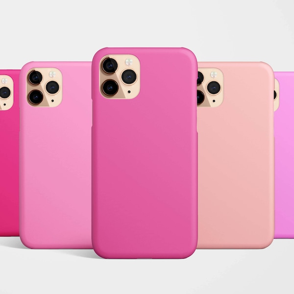 Pink Color Phone Case available for iPhone 15, 14 Pro Max 13 12 11 Samsung Galaxy S24 S23 S22 S21 Google PIxel 8 7 6 MagSafe Color Fuchsia