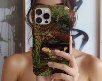 Ophelia Painting Phone Case for iPhone 17e 17 16e 16 15 14 13 12 11 MagSafe Samsung Galaxy S26 S25 S24 S23 S22 S21 Pixel 10 art gift idea