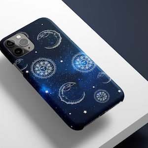 Celestial Moon Sun Night Sky Phone Case iPhone 16e 16 15 14 13, 12 11 Samsung Galaxy S25 S24 S23 S22 Ultra, S21, S20 Note 20 Ultra gift idea