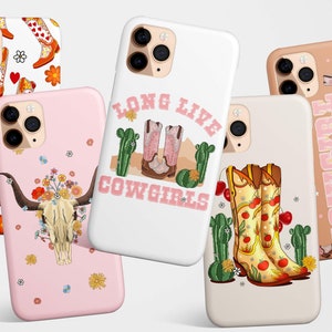 Cowgirl Western Phone Case for iPhone 16e 16 15, 14 13, 12, 11 Samsung Galaxy S25 S24 S23 S22 S21 Google PIxel 9 MagSafe Country Quote