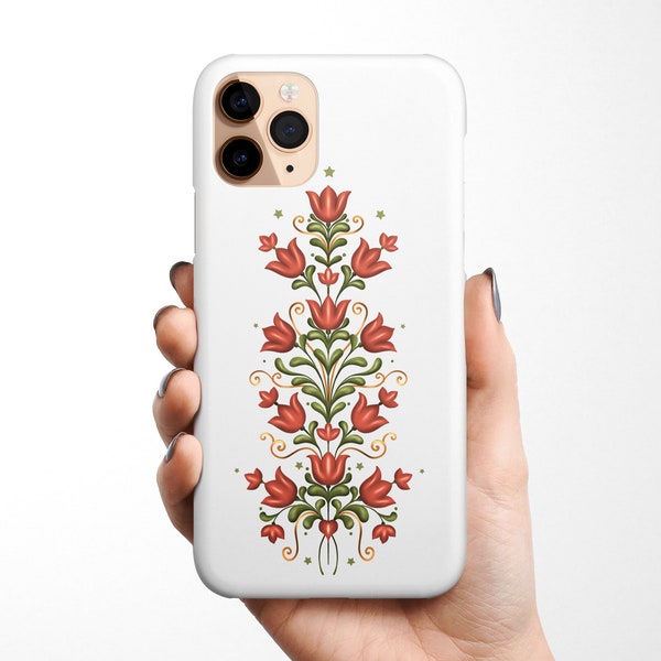 Bohemian Floral Folk Phone Case for iPhone 15 14 Pro Max, 14, 13, 12, 11, XS Samsung Galaxy S24 S23 S22 Ultra, S21 wood texture, embroidery