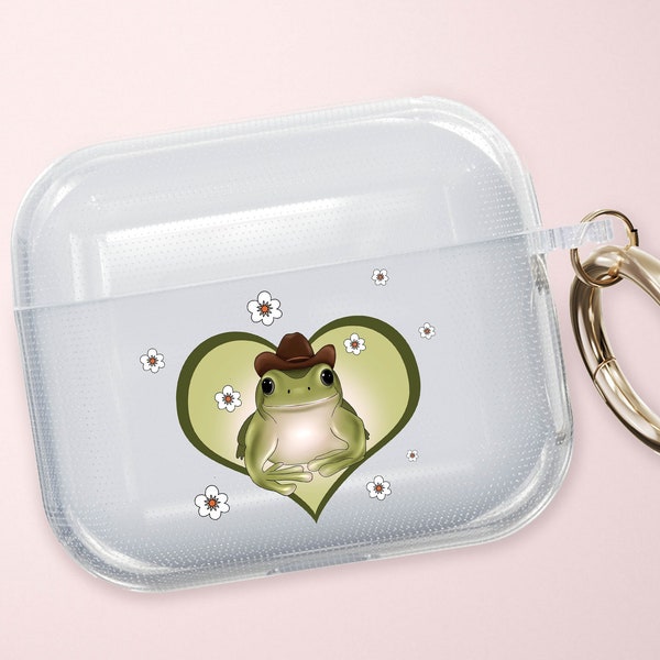 Cowboy Frog Mushroom Clear Airpods Case, Airpods Pro, 3rd Gen, Original, 2nd Gen, Airpods 2, Airpods 3, Airpods Pro Case, Animal, Groovy