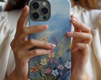 Floral Wild Flowers Phone Case iPhone 17e 17 16e 16 15 14 13 12 11 MagSafe Samsung Galaxy S26 S25 S24 S23 S22 Google Pixel 10 Gift Idea