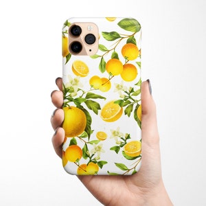 Lemon Phone Case available for iPhone 15 14 13 12 11, Samsung Galaxy S24 S23 S22, S21, S20, Note 20 Ultra Summer, Lemonade fruit flower