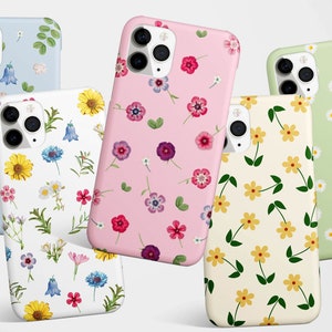 Aesthetic Floral Phone Case available for iPhone 16e 15 14 13 12 11 Samsung Galaxy S25 S24 S23 S22 Ultra S21 S20 MagSafe case spring flowers