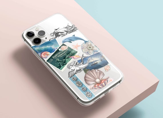 Mermaid Aesthetic Clear Case iPhone 17e 17 16e 16 15 14 13 12 11