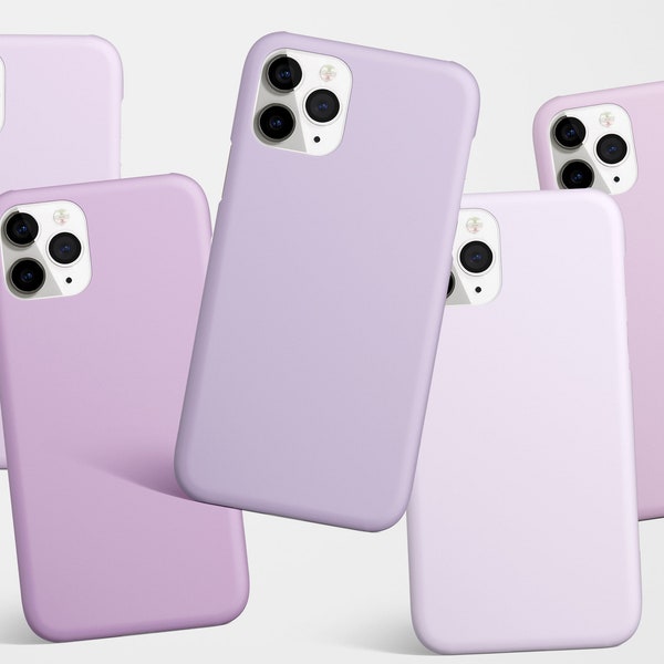 Lavender Color Phone Case for iPhone 15 14 Pro Max 13 12 11 XR XS Samsung Galaxy S24 S23 S22 S21 S20 Google PIxel lilac, purple, color ombre