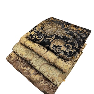 Luxury Chenille Damask Fabric by the Yard, 58” Wide Upholstery Fabric, Heavyweight Curtain Fabric, Baroque Home Decor Textile, Sofa & Pillow image 15
