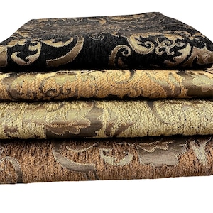 Luxury Chenille Damask Fabric by the Yard, 58” Wide Upholstery Fabric, Heavyweight Curtain Fabric, Baroque Home Decor Textile, Sofa & Pillow image 16