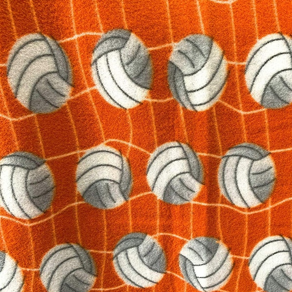 Fleece Fabric / Volleyball Premium Anti Pill Sport Print Fleece Fabric / 60" Wide / Sold by The Yard