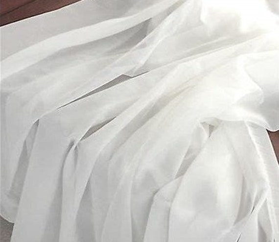 Off White Chiffon Fabric Polyester All Solid Colors Sheer 58'' Wide By the  Yard for Garments, Decoration, Crafts