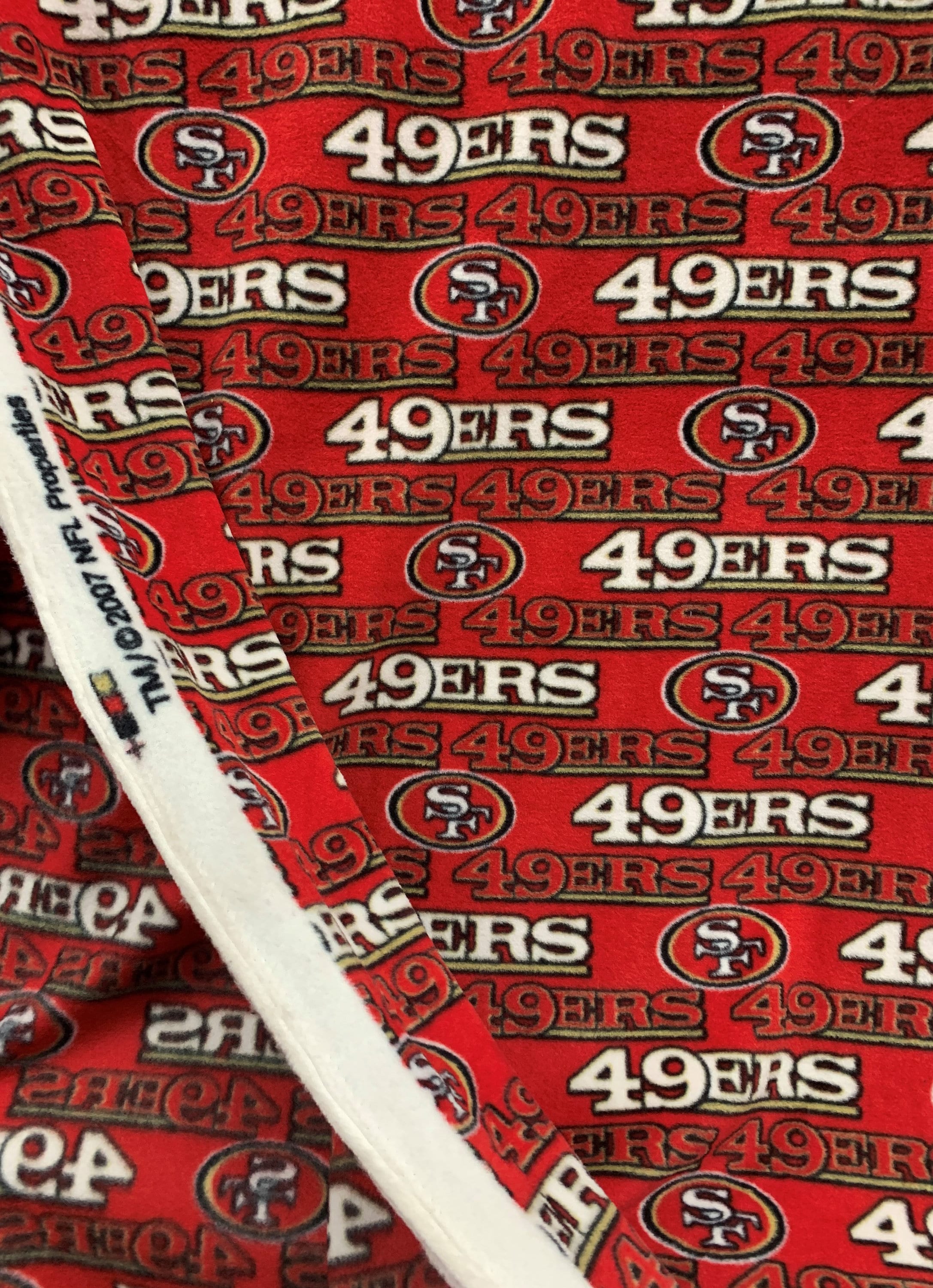 NFL SF 49ers Fleece fabric/ San Francisco 49ers Football Etsy