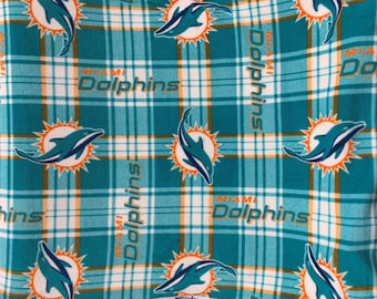Miami Dolphins Fleece Fabric/ NFL Football Fleece Fabric / 