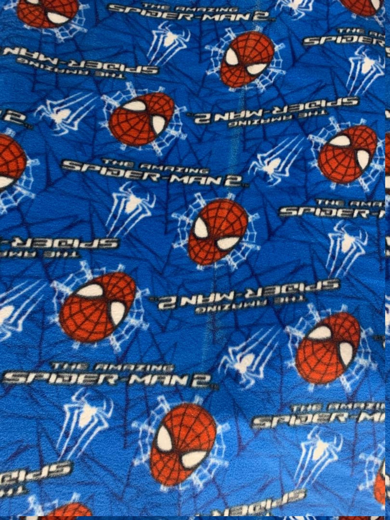 Spider man Fleece Fabric /The Amazing SpiderMan 2 Fabric / Etsy