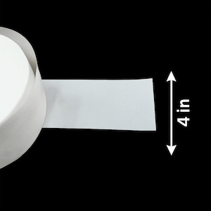 Tela de algodón termoadhesiva para cortinas, 10 cm de ancho, color blanco nieve