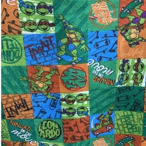 Fleece Blanket Teenage Mutant Ninja Turtles Fabric-Sold By The Yard