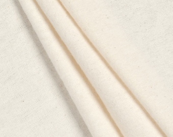 Flannel organic Fabric, Solid, Natural Fabric-Unbleached Cotton Flannel - Sold by the yard,54&quot; wide