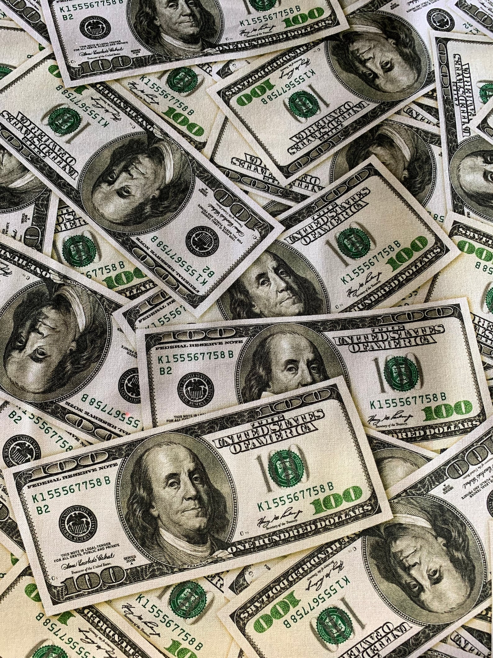 100 Dollar Bill Cotton Fabric / Money Print Fabric / 100 Etsy