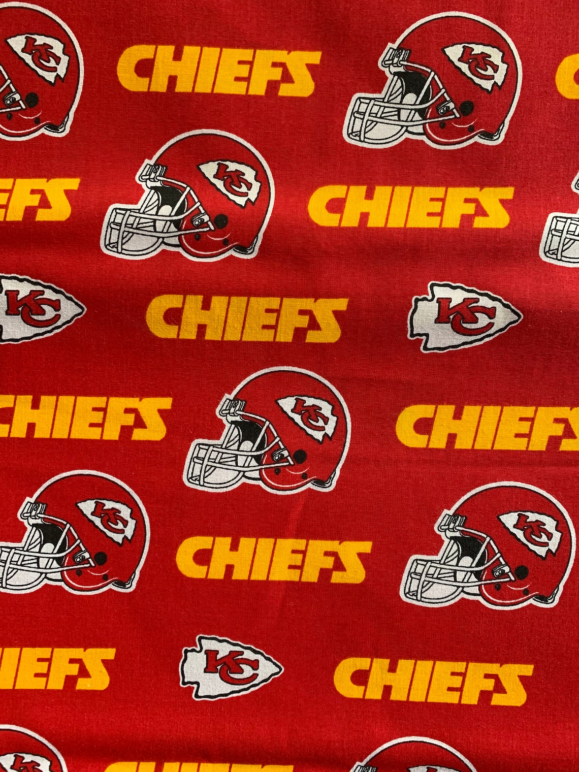 Chiefs Fleece Fabric / NFL Kansas City Chiefs Fleece Fabric / Etsy