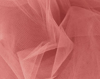 Dusty Rose Tulle - 54'' De ancho - 40 yardas - Vendido por The Bolt - Perfecto para decoración de bodas y fiestas, under lining, tutú y vestidos