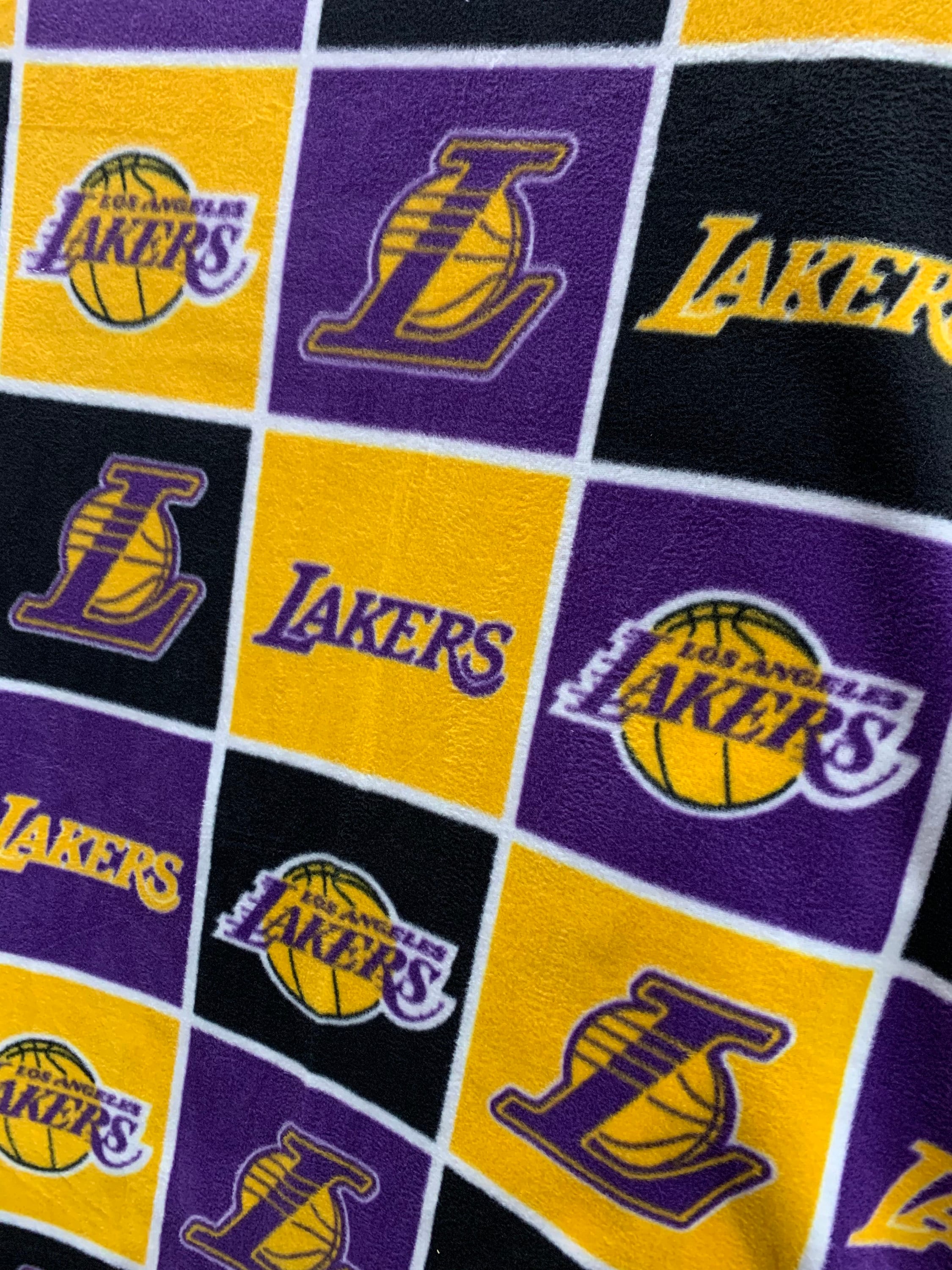 Lakers Fabric Fleece / Los Angeles Lakers NBA Fleece Fabric / Etsy