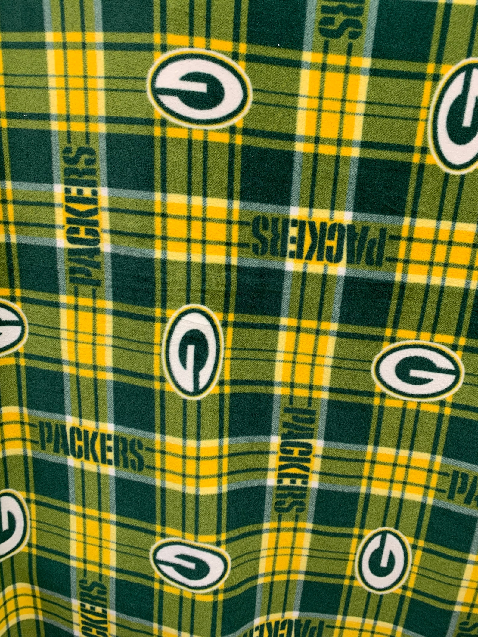 Packer Material Green Bay Packers Fleece Fabric/ NFL Fleece Fabric / Sold by the Yard ...