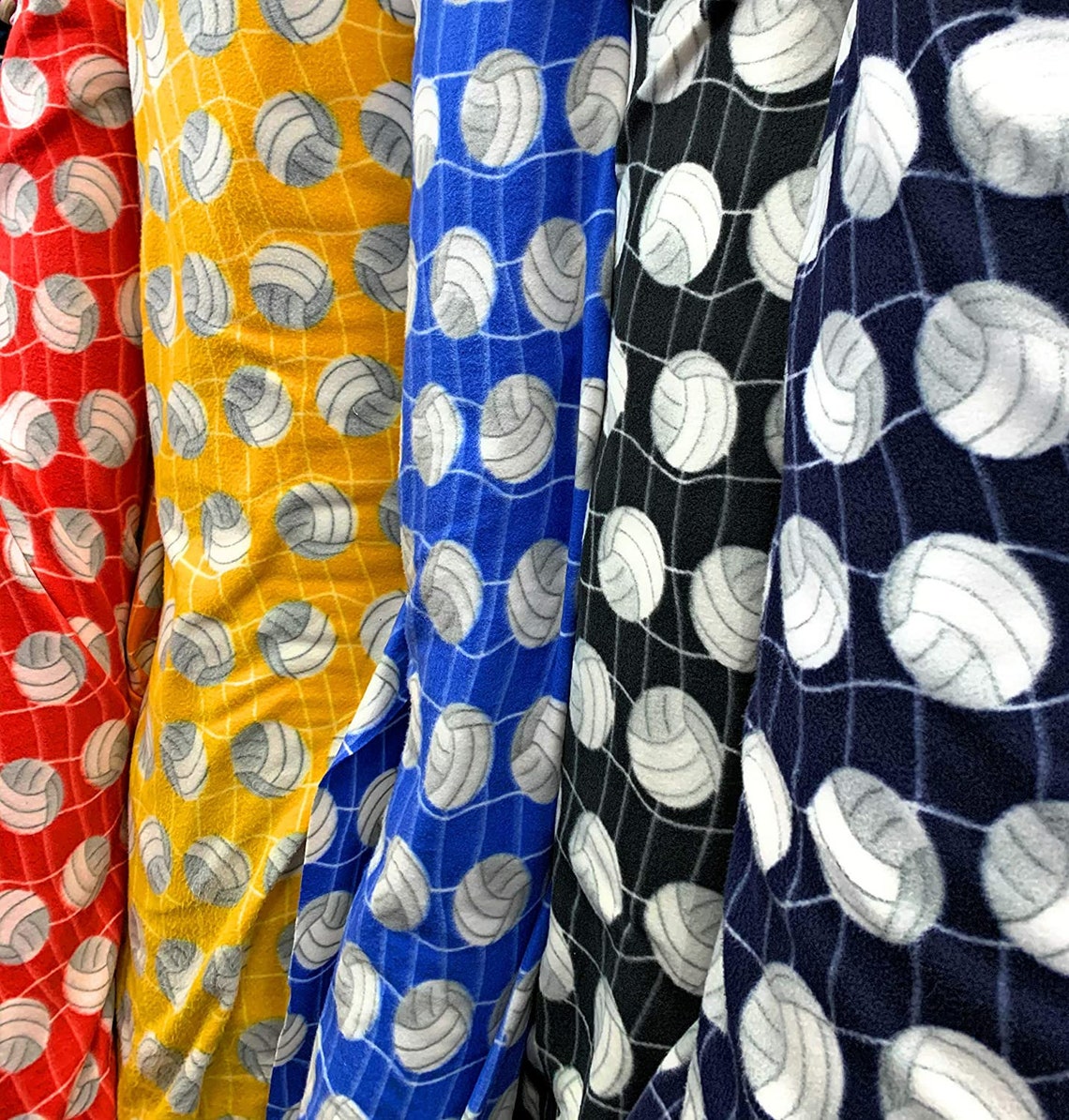 Fleece Fabric / Volleyball Premium Anti Pill Sport Print Etsy