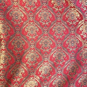 Damask Chenille Upholstery Fabric, Sold by the Yard, 58&quot; Wide, Large Pattern, Drapery, Upholstery, Curtains, Valances, Home Decor