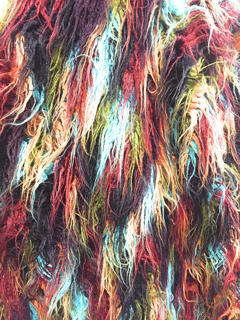 FauxFake Fur 60 Wide Colorful Sold by The Yard Luxury Shag