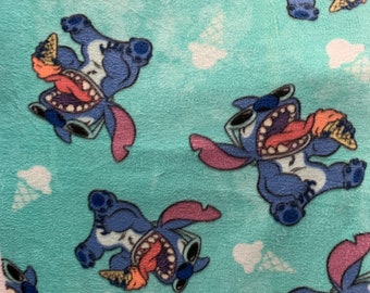 Stitch Ice Cream Fleece Fabric/ Stitch Fleece Fabric / Sold By The Yard / 58" Wide /Anti Pill Fleece/ Perfect for Blanket, Bed Spread
