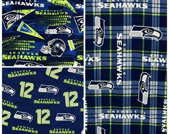 Seattle Seahawks Fleece Fabric by the Yard – NFL Football Team Print, Soft Anti-Pill Fleece for Blankets, Crafts & Sewing