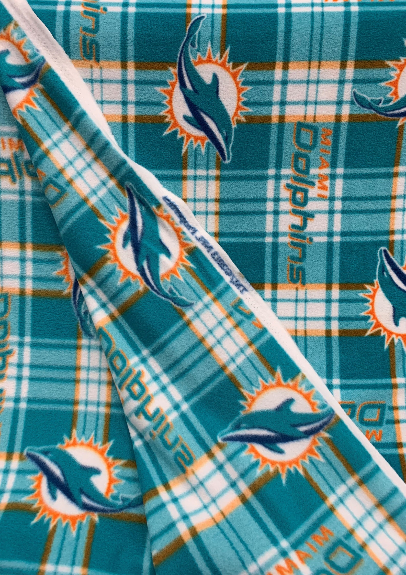 Miami Dolphins Fleece Fabric/ NFL Football Fleece Fabric / Etsy