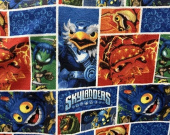 Tecido de lã com estampa de personagens dos Skylanders/Vendido por jarda/147 cm de largura/Lã antibolinhas/Perfeito para cobertores e colchas