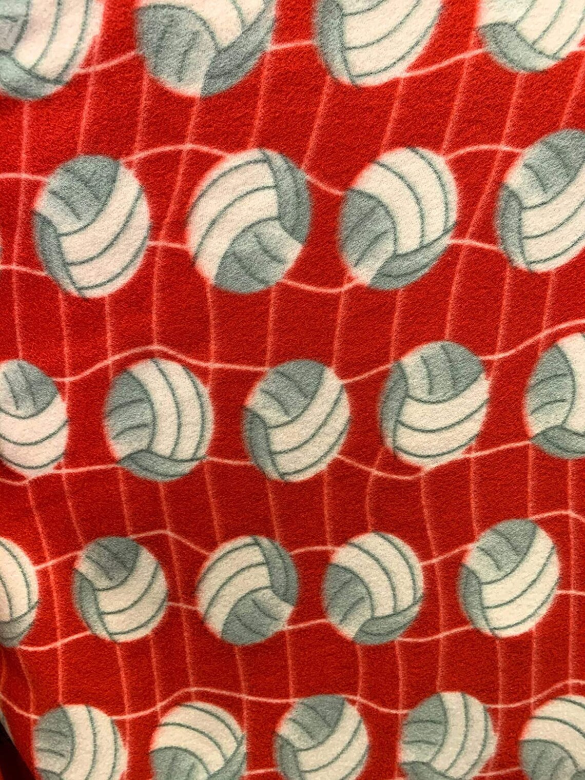 Fleece Fabric / Volleyball Premium Anti Pill Sport Print Etsy