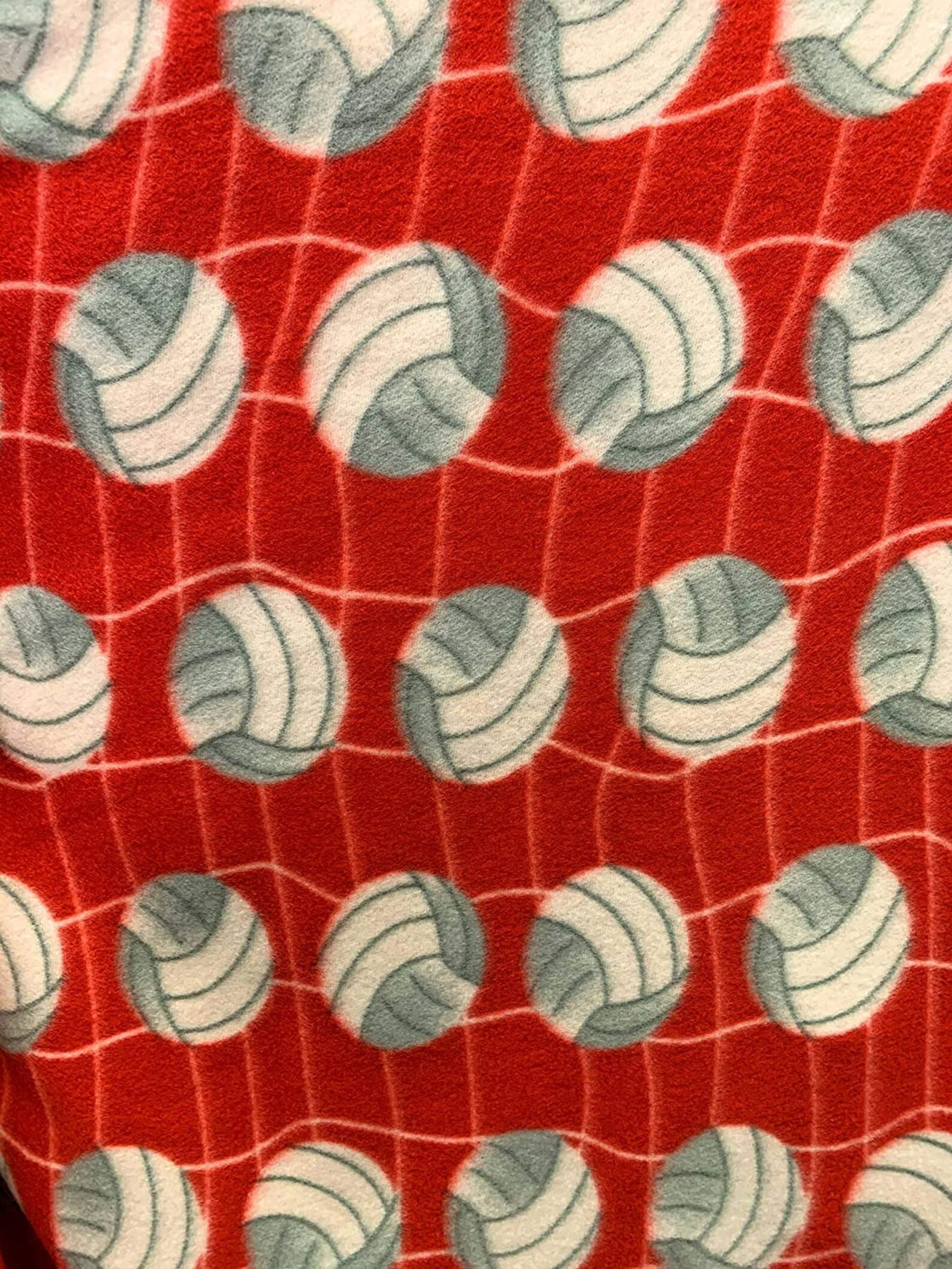 Fleece Fabric / Volleyball Premium Anti Pill Sport Print Etsy