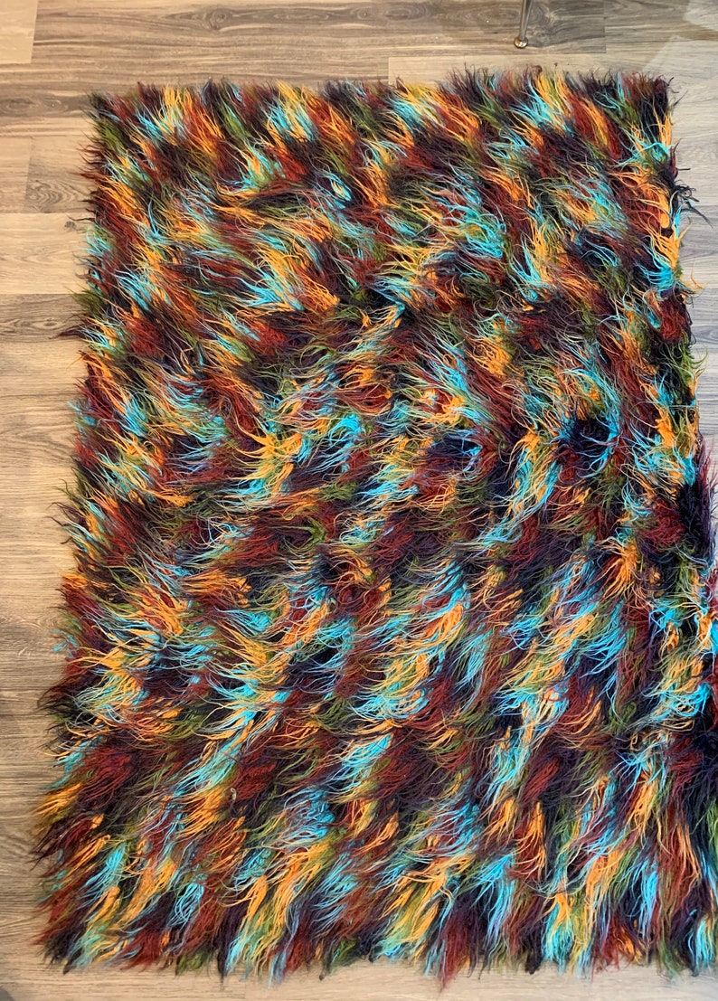 FauxFake Fur 60 Wide Colorful Sold by The Yard Luxury Shag