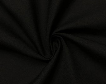 Poly Cotton Fabric By The Yard / Black- White / 60&quot; Wide/ Costumes, Decor, Dresses, Clothing, Sheets, Face Mask, Pillow Cases, Lining