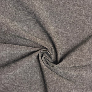 Chambray Denim Fabric - Charcoal Denim - %100 Cotton - 58" Wide - Medium Weight Cotton Denim Fabric - Sold by the Yard