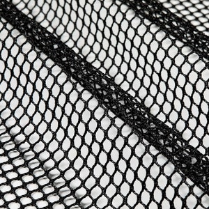 Air Mesh Fabric / Sold by the Yard / 60&quot; Wide / 7mm Polyester Hex Mesh / Perfect for Halloween Decoration/Colors: Balack and White