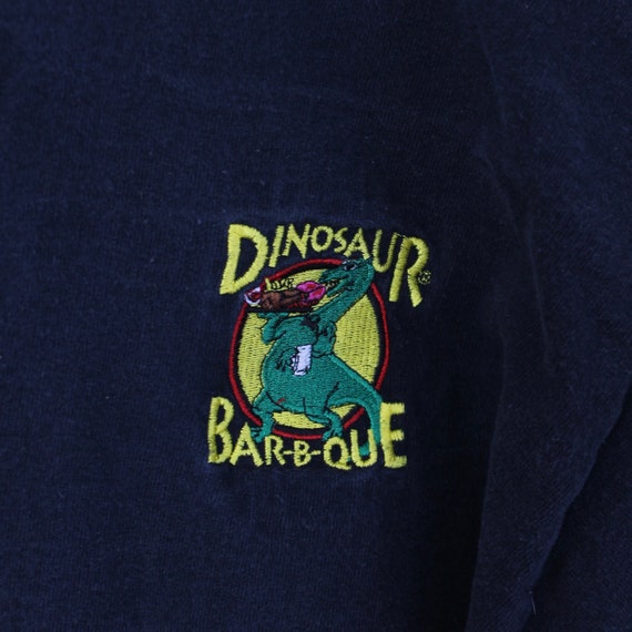 Vintage 90s Embroidered Dinosaur Bar-B-Que Long S… - image 6