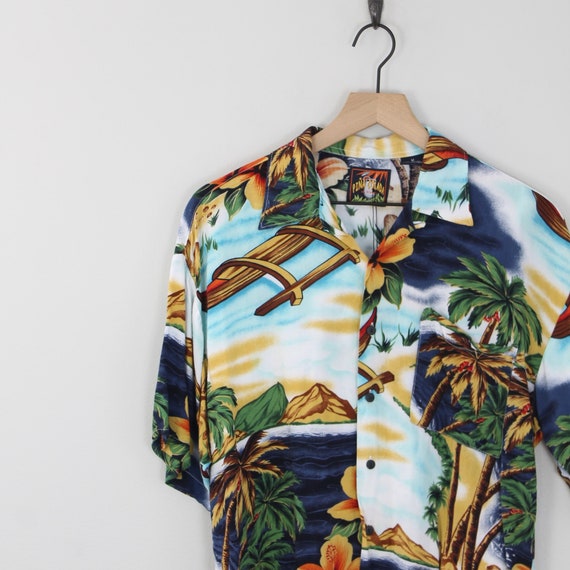 Vintage 90s Pina Colada, Tropical Island Pattern … - image 4