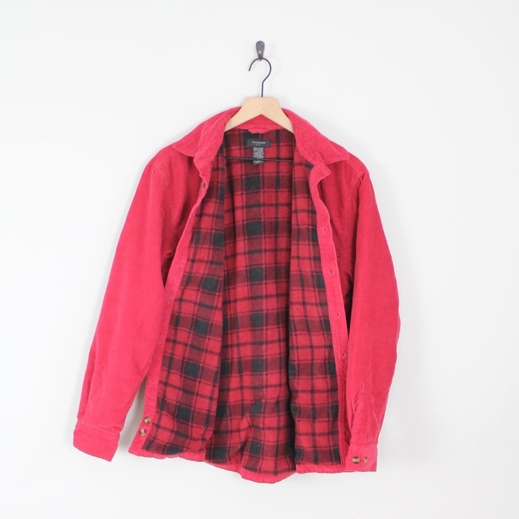 Vintage Fleece Lined Red Corduroy Shirt 