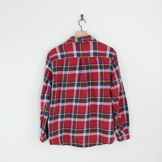 Vintage Red & Navy Flannel Size XL - image 5