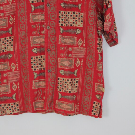 Vintage Red and Brown Joe Marlin, Abstract Polyne… - image 8