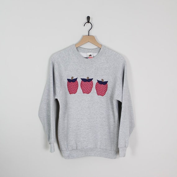 Vintage Embroidered Apple Crewneck Sweatshirt, Si… - image 1