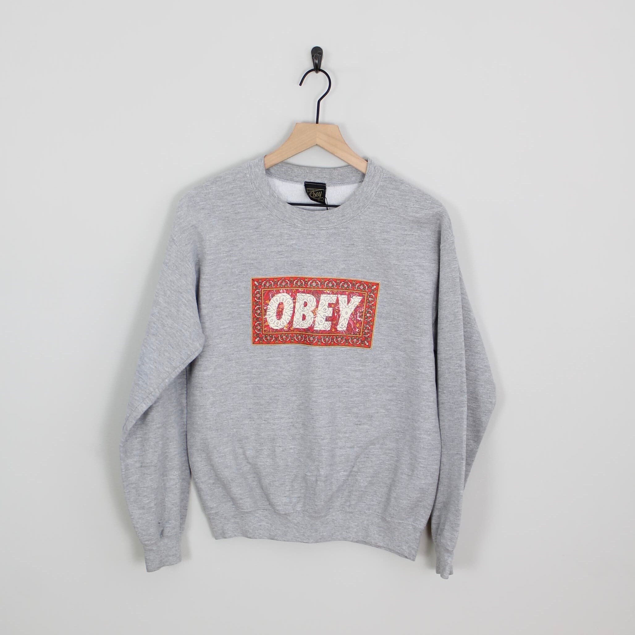 Vintage 90s Obey Crewneck Sweatshirt Size -